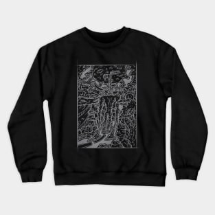 Siren Head on a Walk Crewneck Sweatshirt